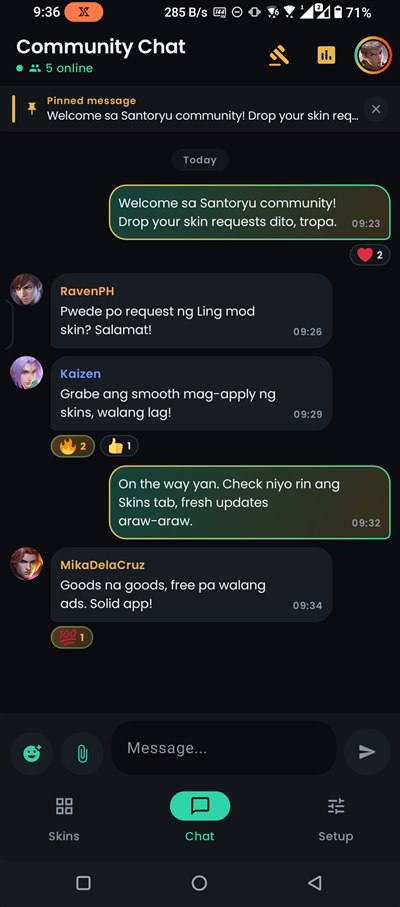 Community chat